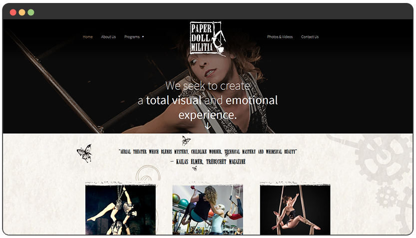 portfolio Aerial Theater Productions / Aerial Entertainment