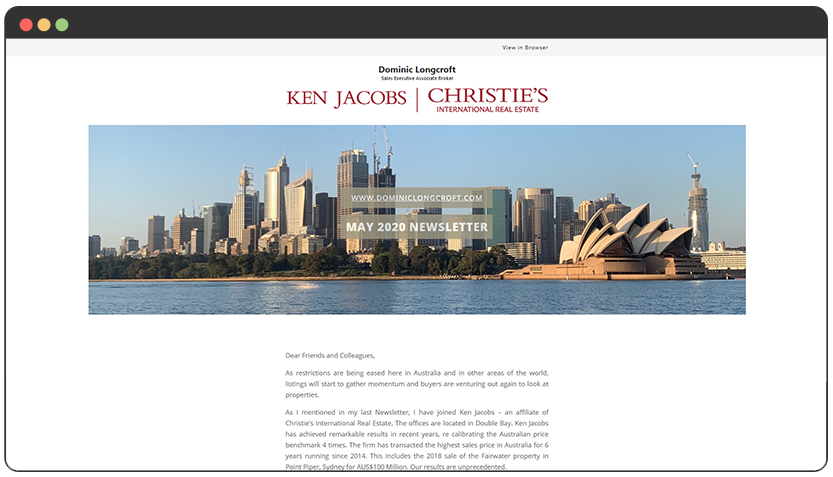 portfolio Real Estate Newsletter Template