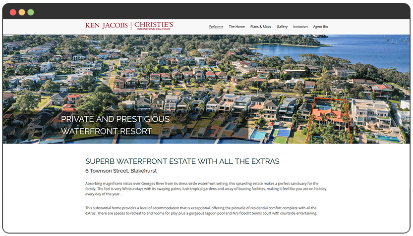 portfolio Microsite : Real Estate Property