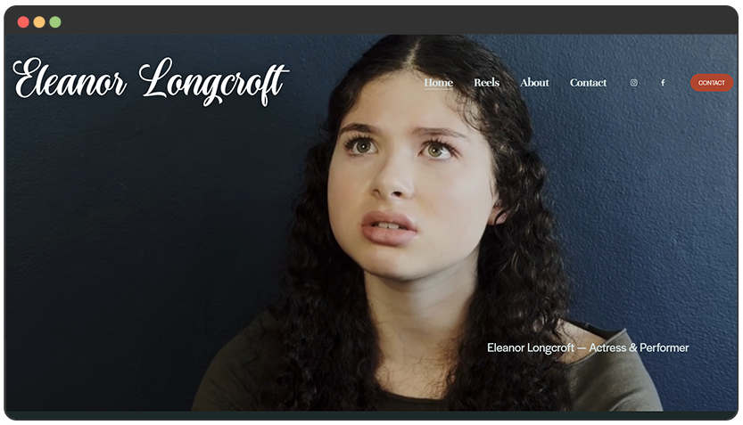 portfolio Personal Portfolio Website (Performer / Actor)