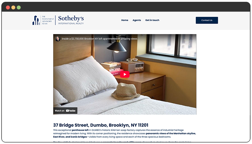 portfolio Single-property real estate landing page