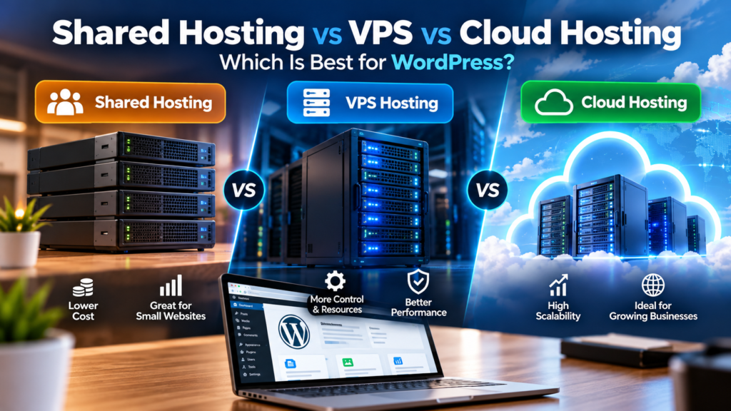 Shared Hosting vs VPS vs Cloud Hosting: Which Is Best for WordPress